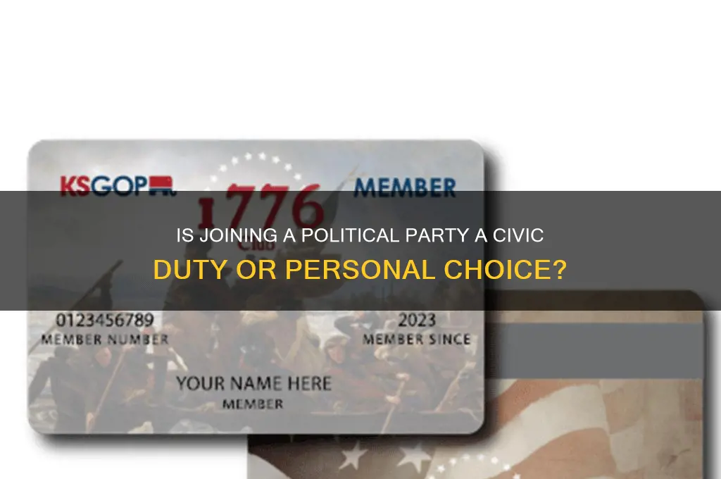 is joining a political party a responsibility