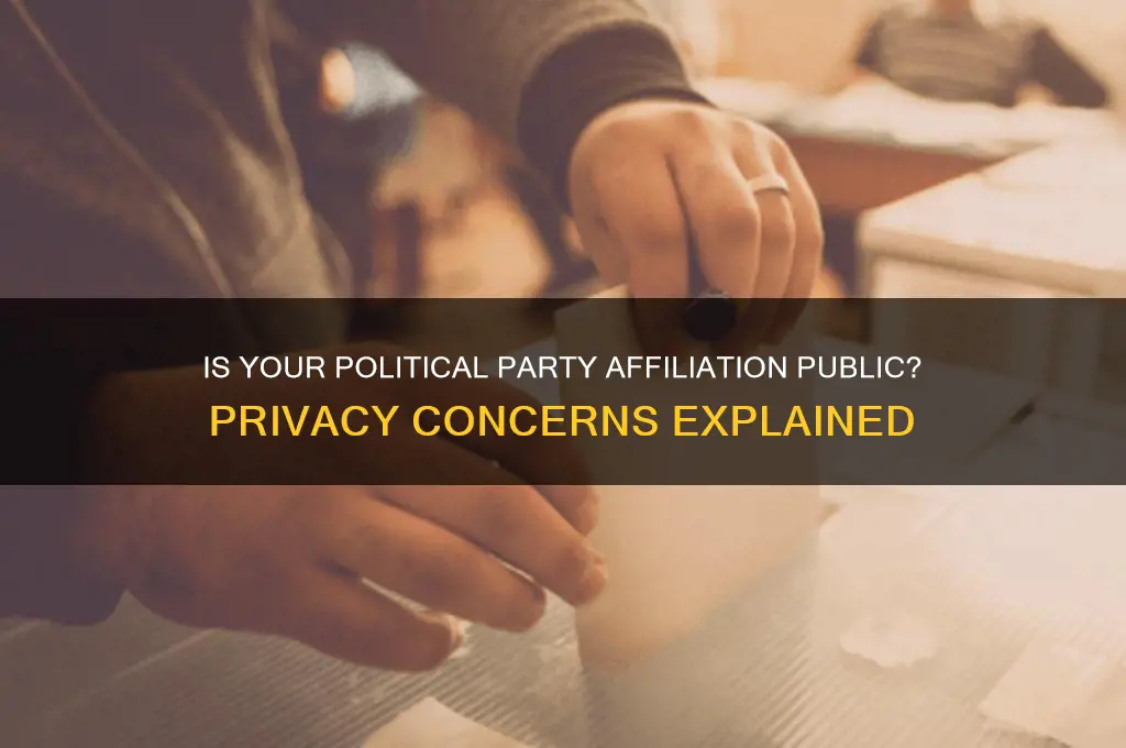 is my political party affiliation public information