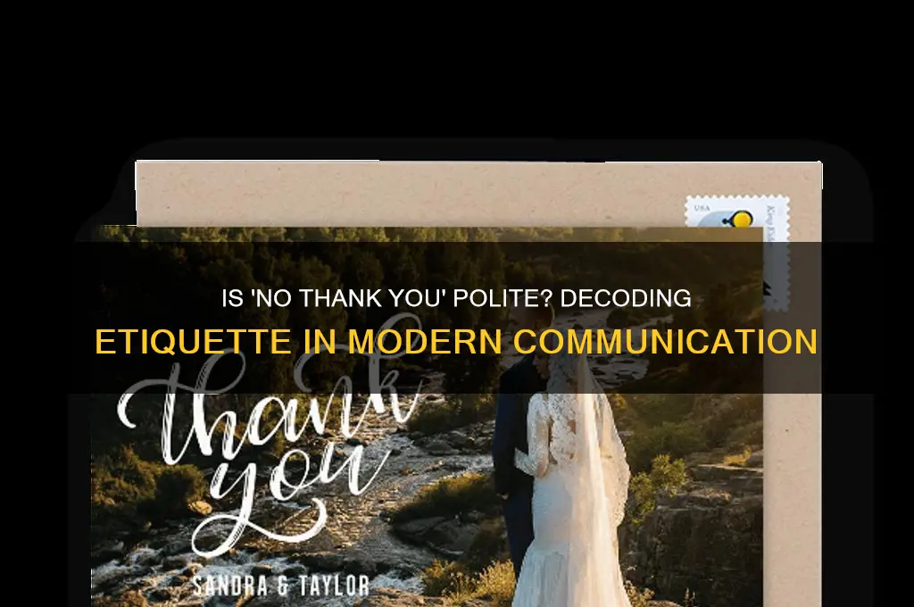 is no thank you polite