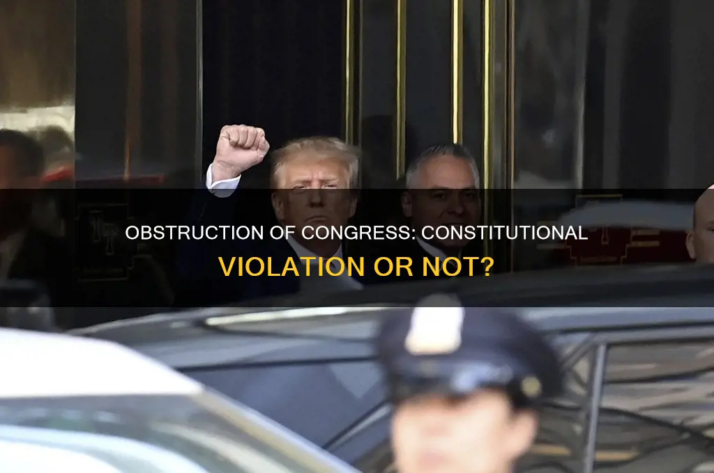 is obstruction of congress a violation of the constitution