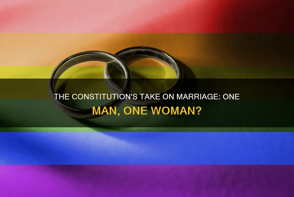 is one man one woman in the constitution
