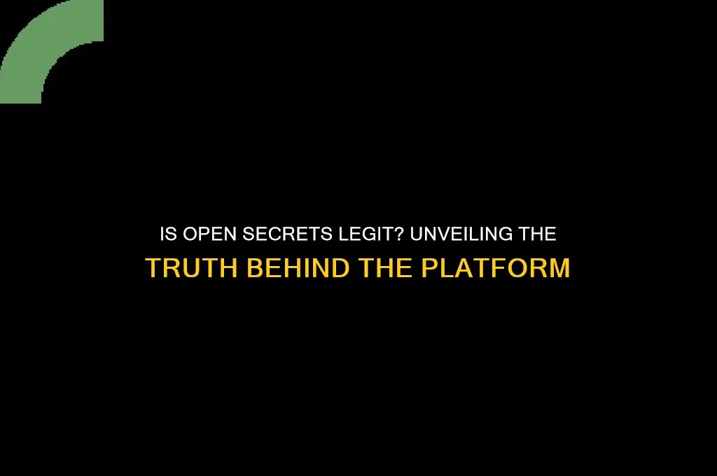is open secrets legit
