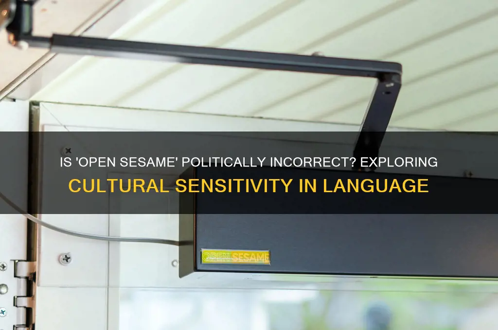is open sesame politically incorrect