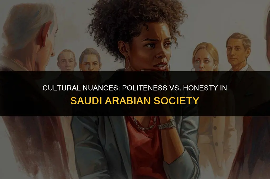 is politeness more important than factual honesty in saudi arabia