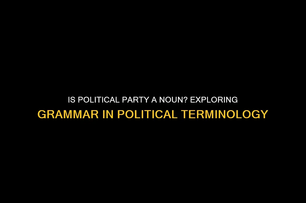 is political party a noun