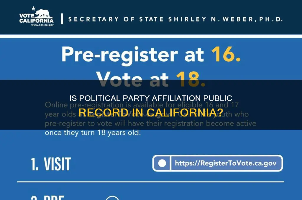 is political party affiliation public record in california