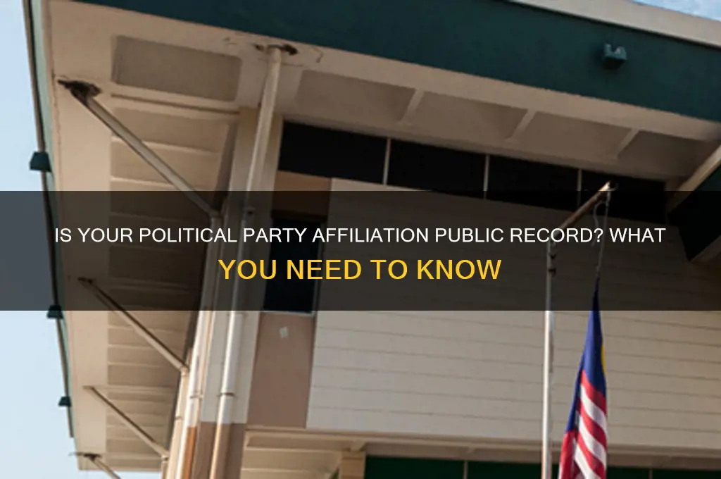 is political party affiliation public record