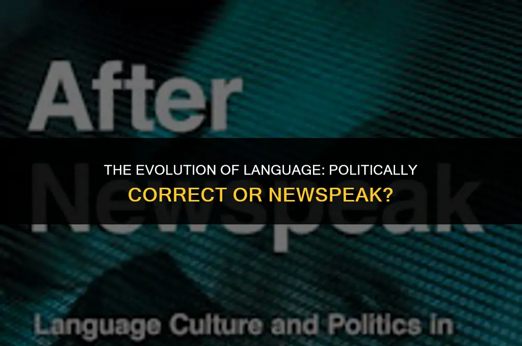 is politically correct language newspeak