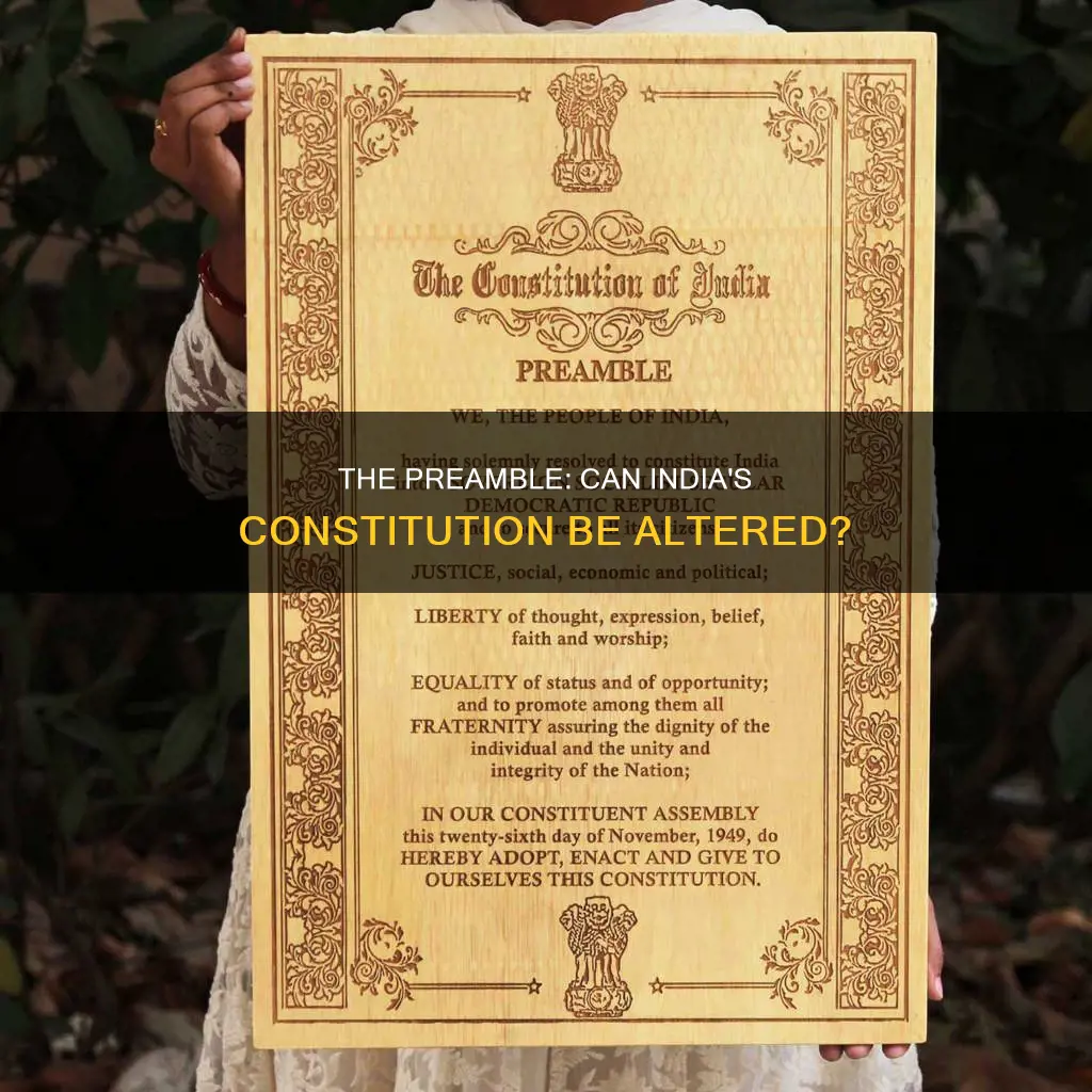 is preamble of indian constitution amenable
