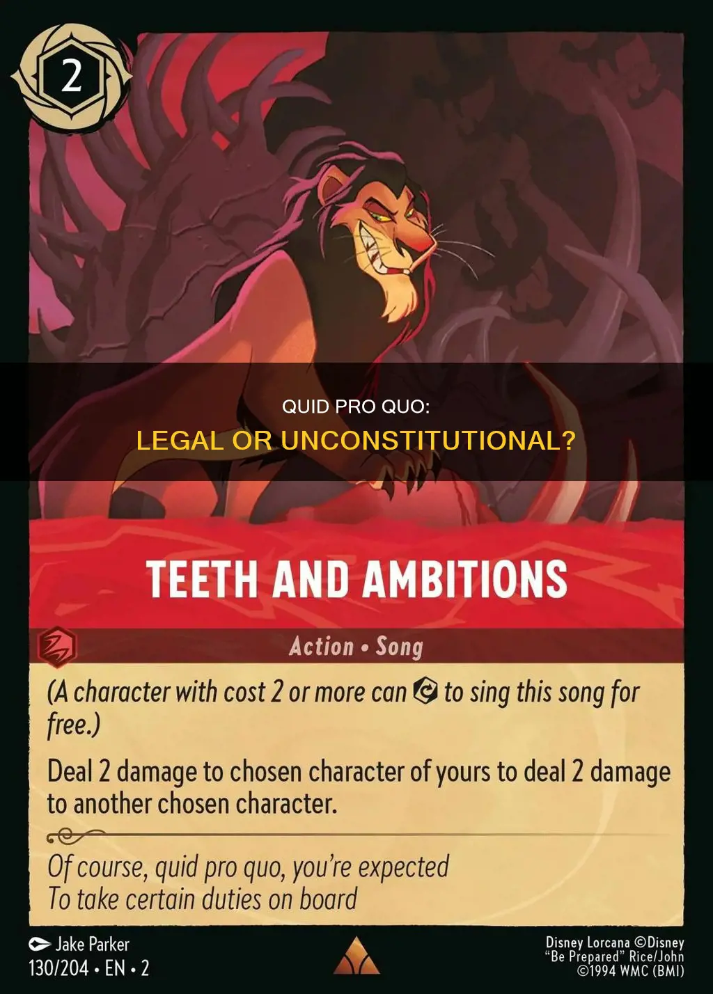 is quid pro quo illegal in the constitution