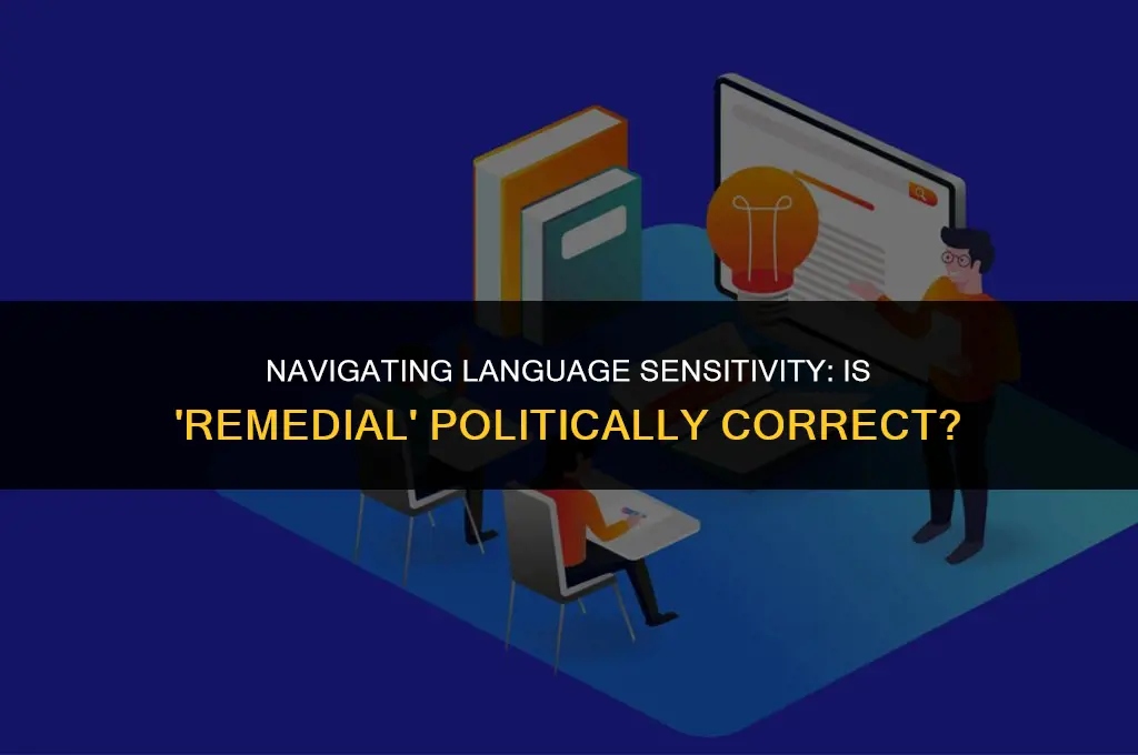 is remedial politically correct