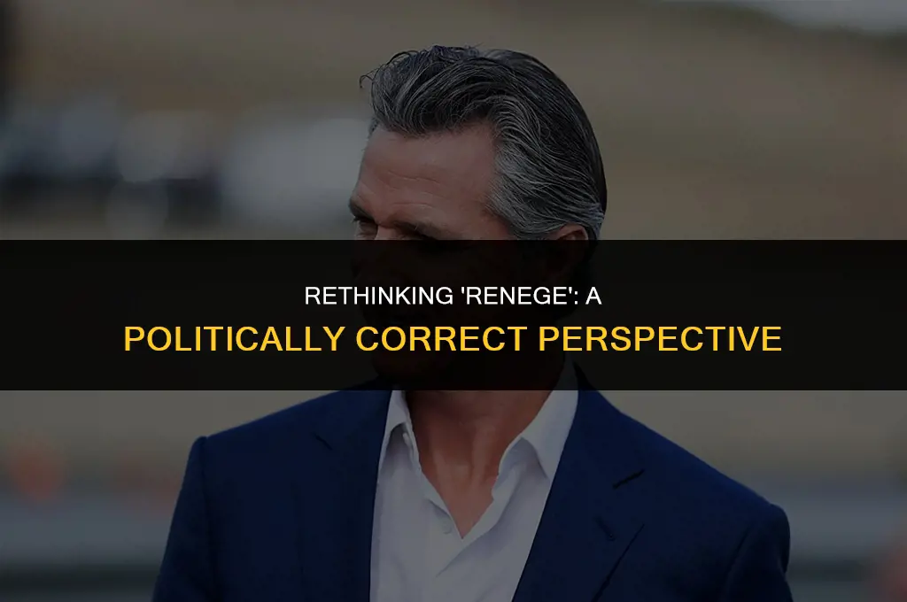 is renege politically correct