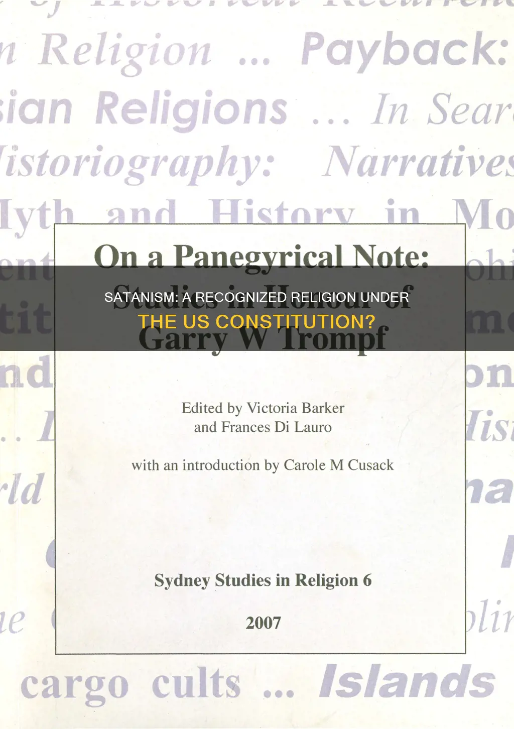 is satanism recocnized as a releigon us constitution