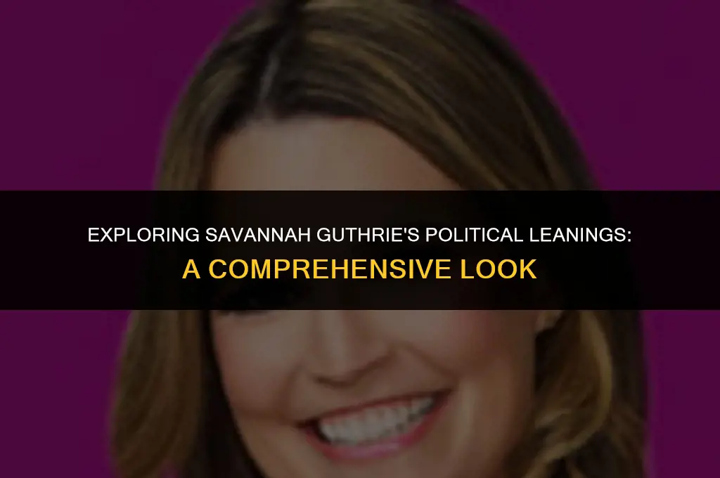 is savannah guthrie political affiliation
