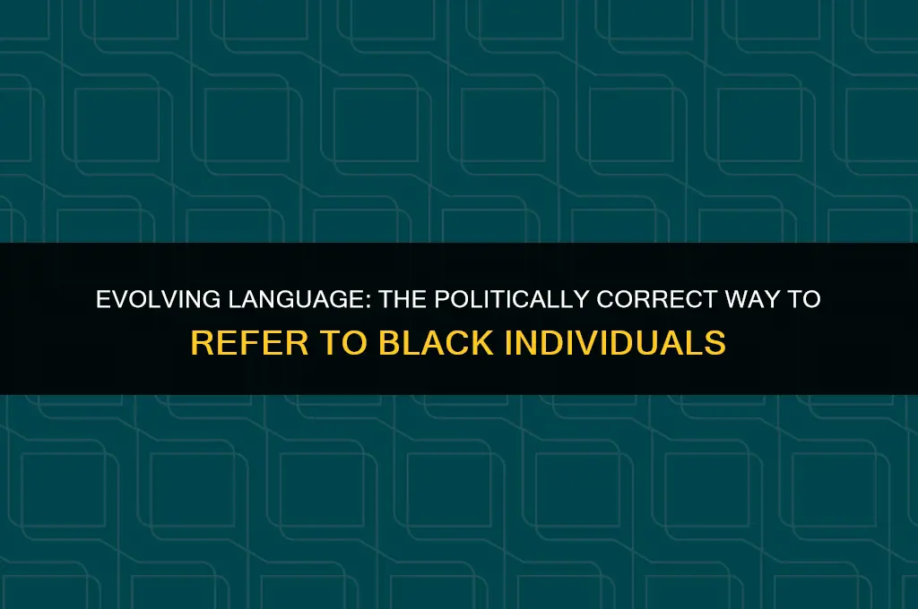 is saying black man politically correct
