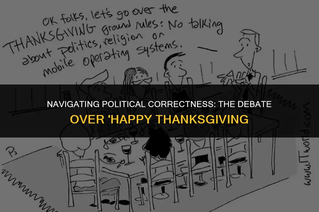 is saying happy thanksgiving politically correct