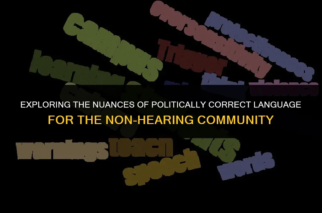 is saying non hearing politically correct