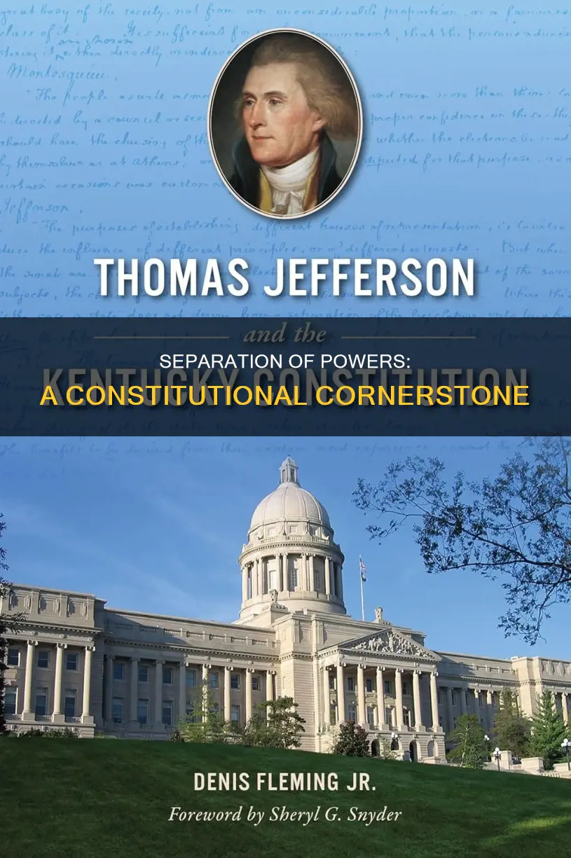 is separation of powers mentioned in the constitution