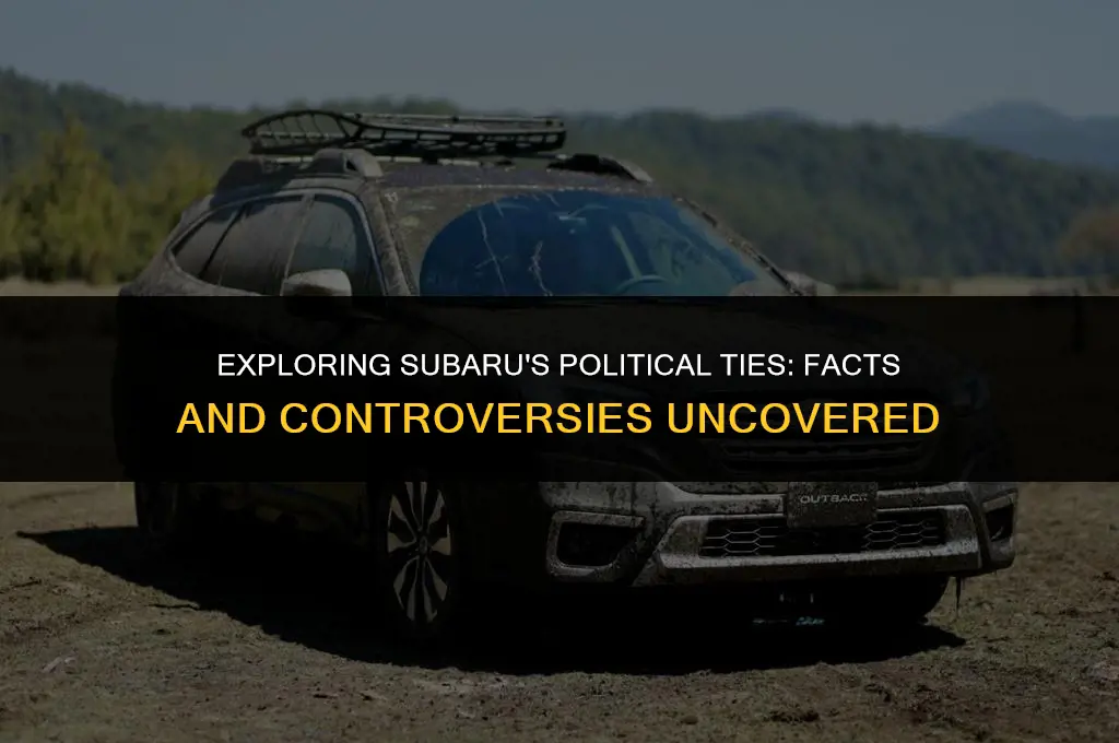 is subaru politically affiliated