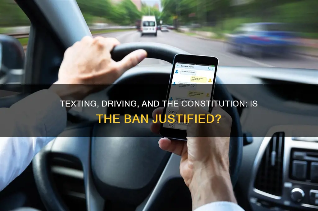 is the baning on texting and driving constitutional