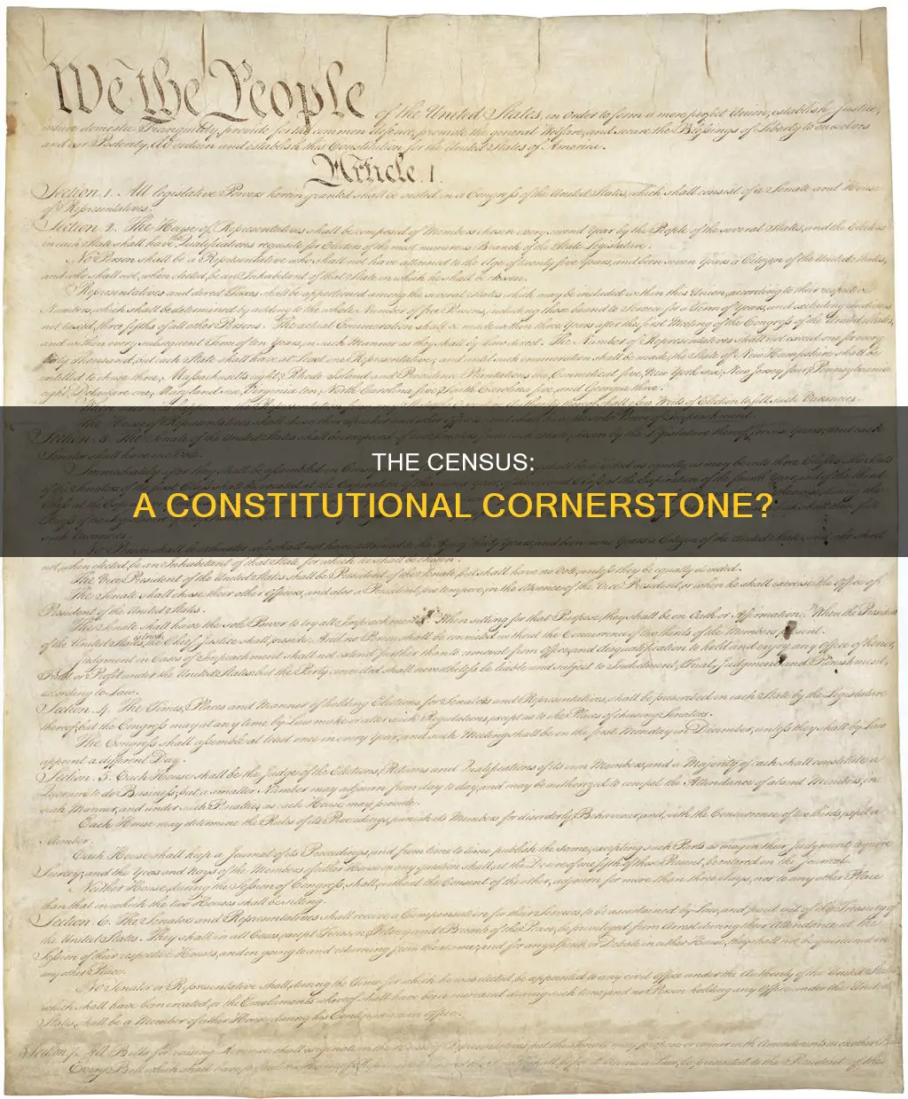 is the census part of the constitution