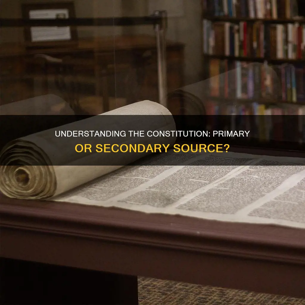 is the constitution a primary or secondary source