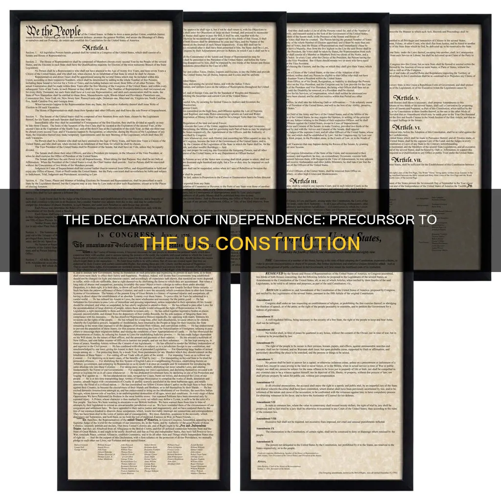 is the declaration of independence considered the first constitution