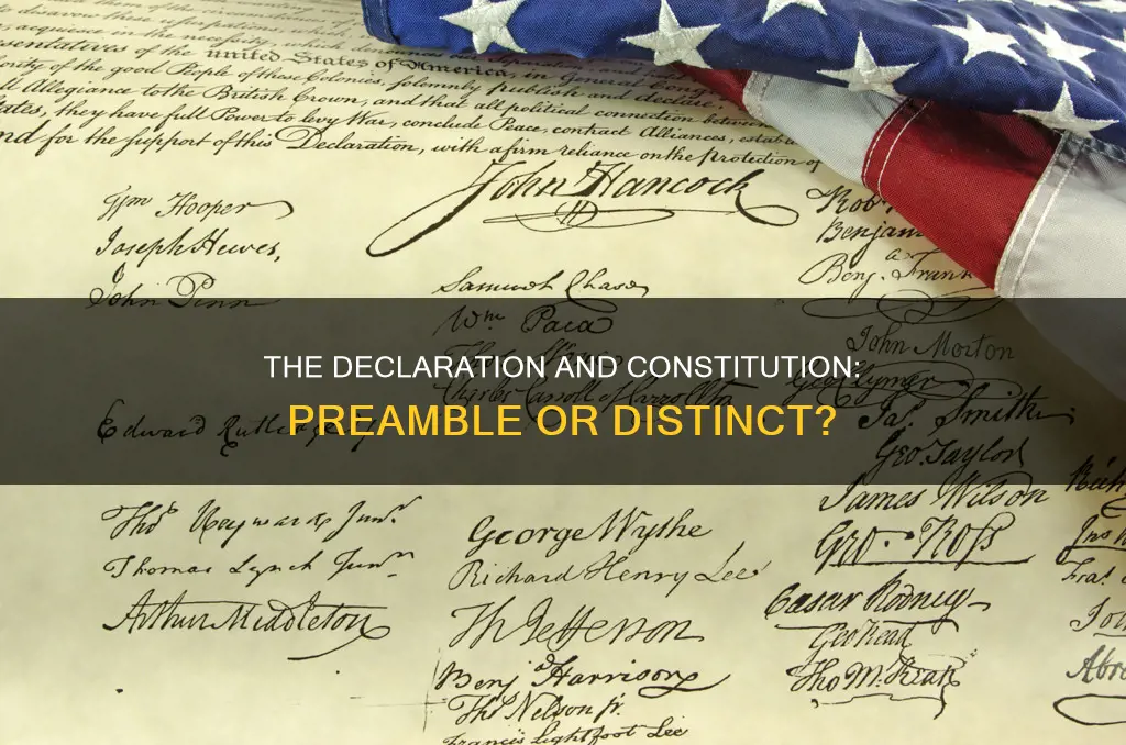 is the declaration of independence the preamble to the constitution