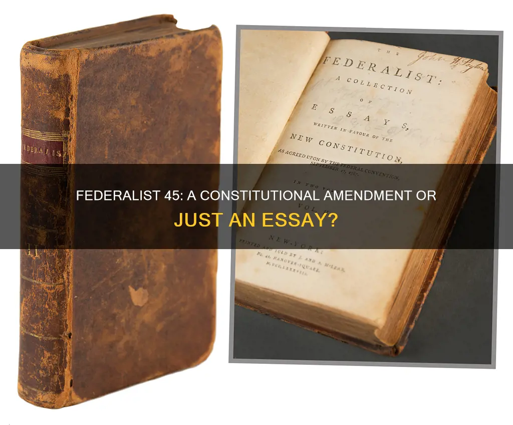 is the federalist 45 part of the us constitution