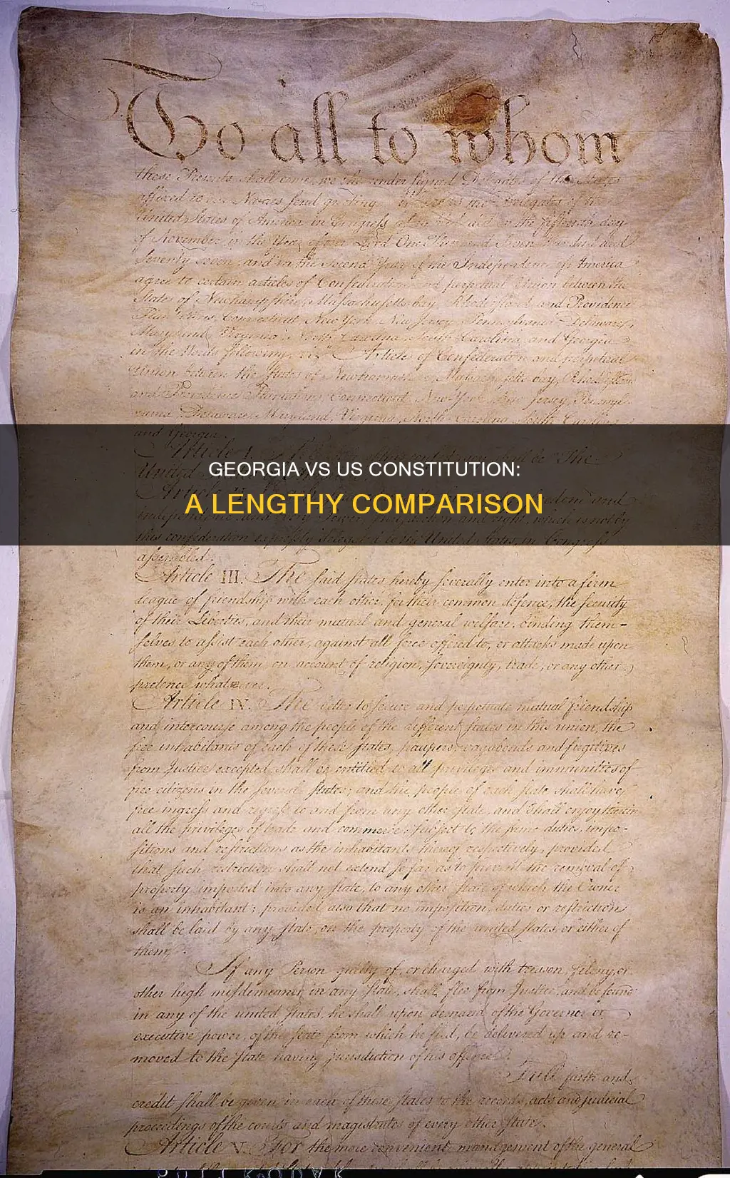 is the georgia constitution longer than the us constitution
