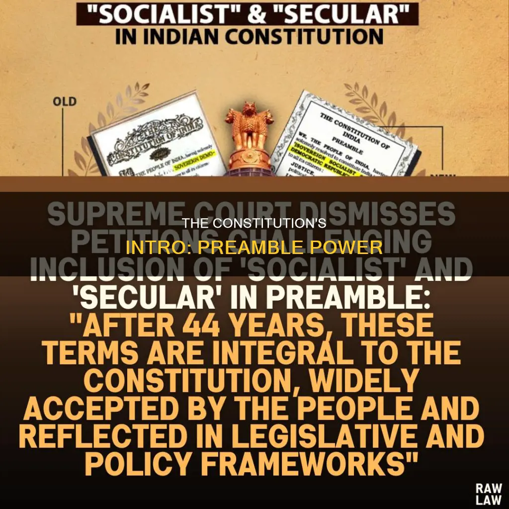 is the intro to the constitution the preamble