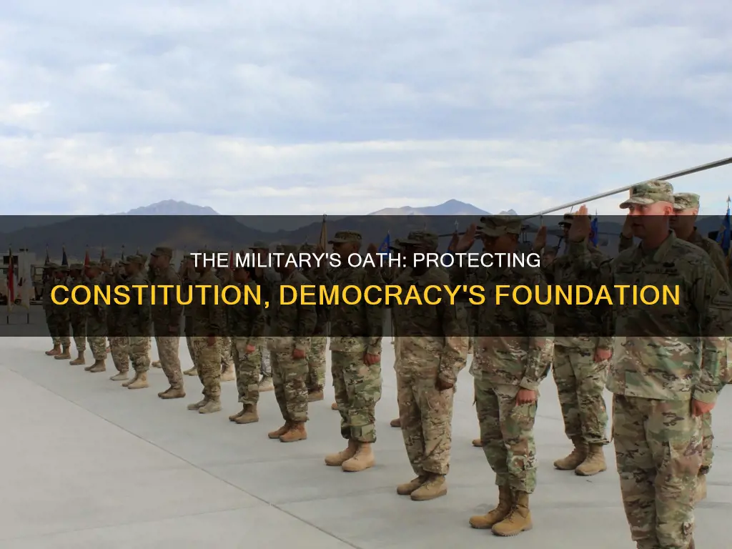 is the military sworn to protect the constitution