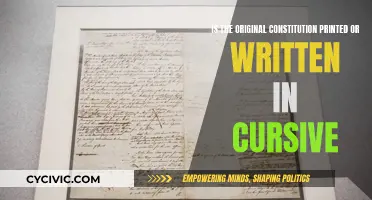 The Constitution: Cursive or Printed Script?