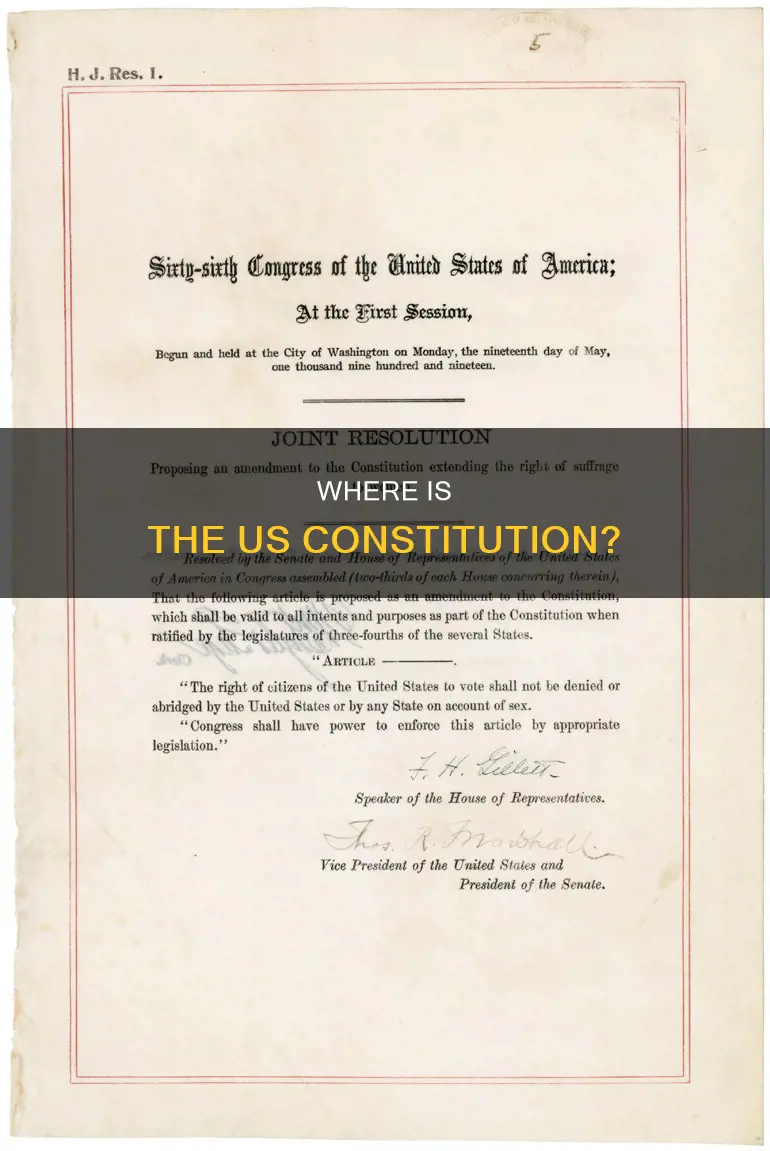 is the original us constitution at a museum