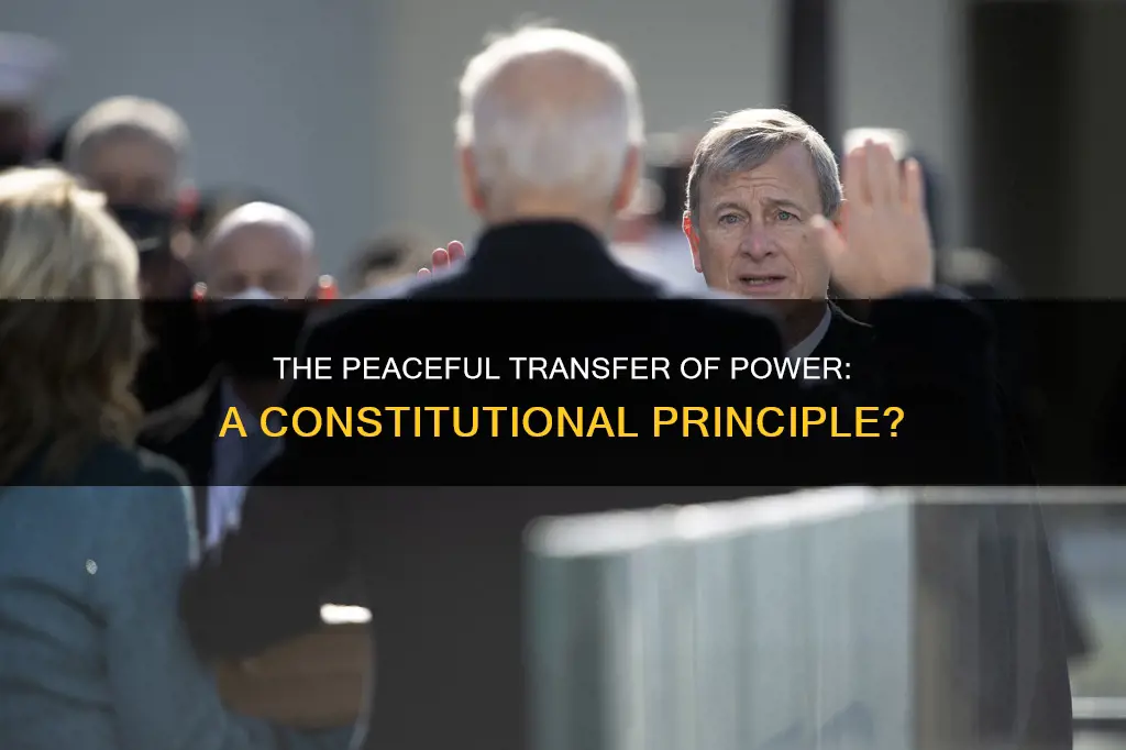 is the peaceful transfer of power in the constitution