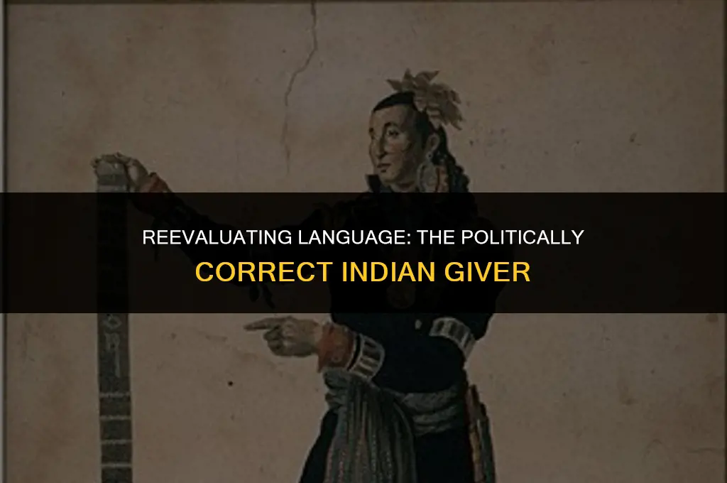 is the phrase indian giver politically correct