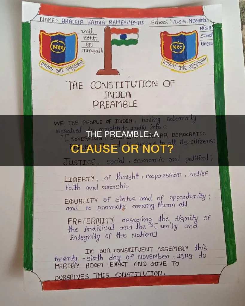 is the preamble a clause of the constitution
