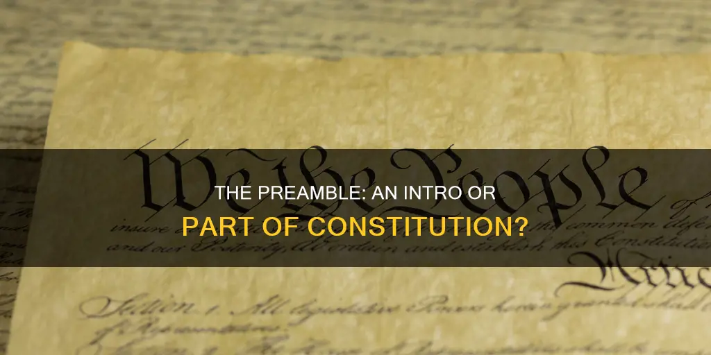 is the preamble a part of the constitution