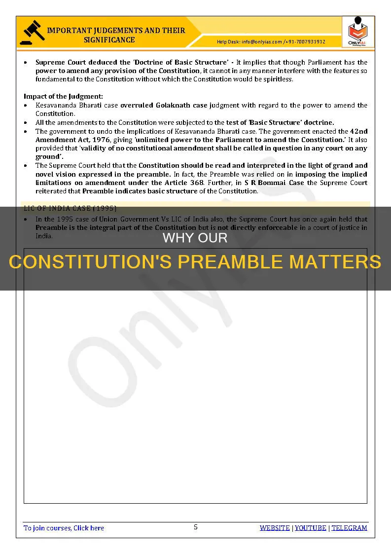 is the preamble of our constitution important why