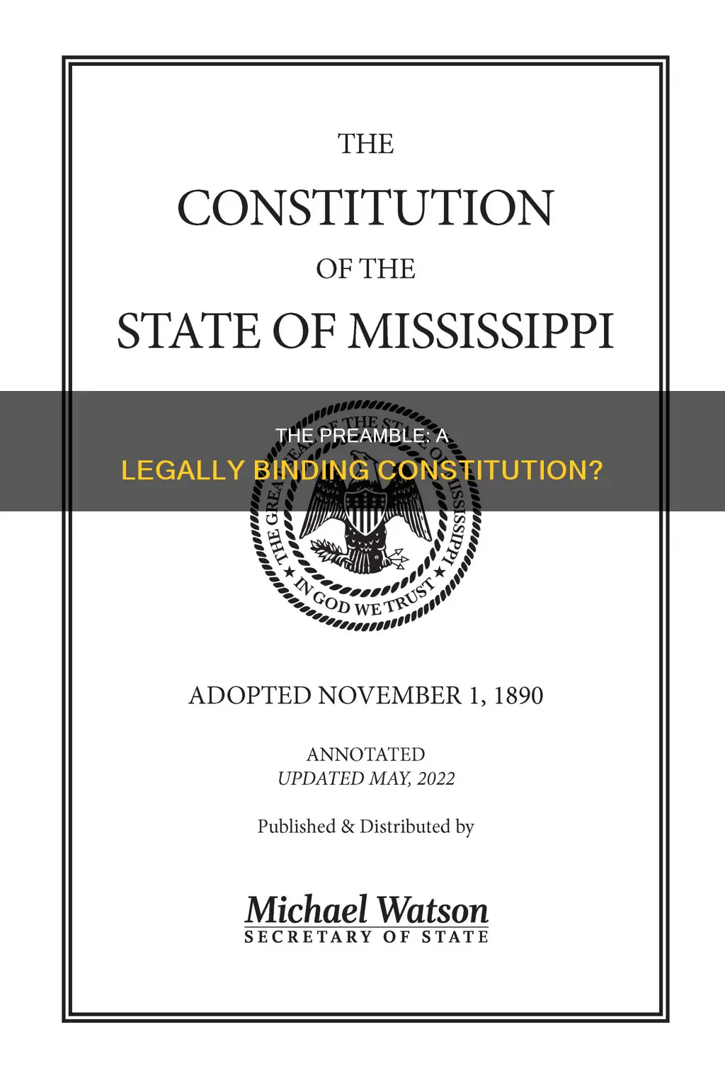 is the preamble of the constitution legally binding