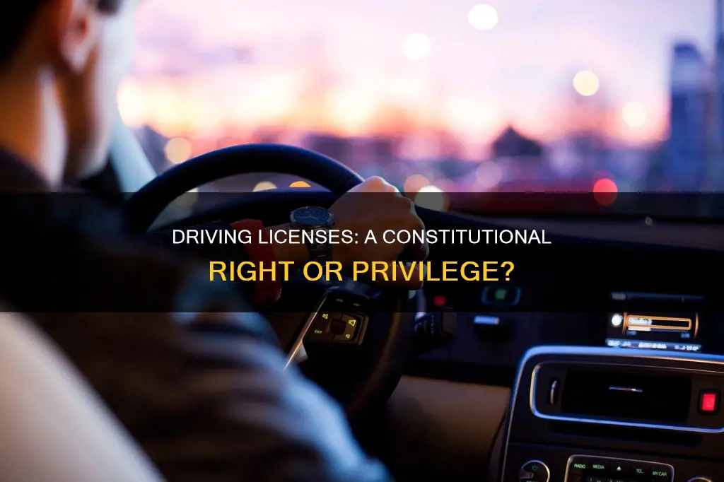is the requirement to obtain a drivers license constitutional