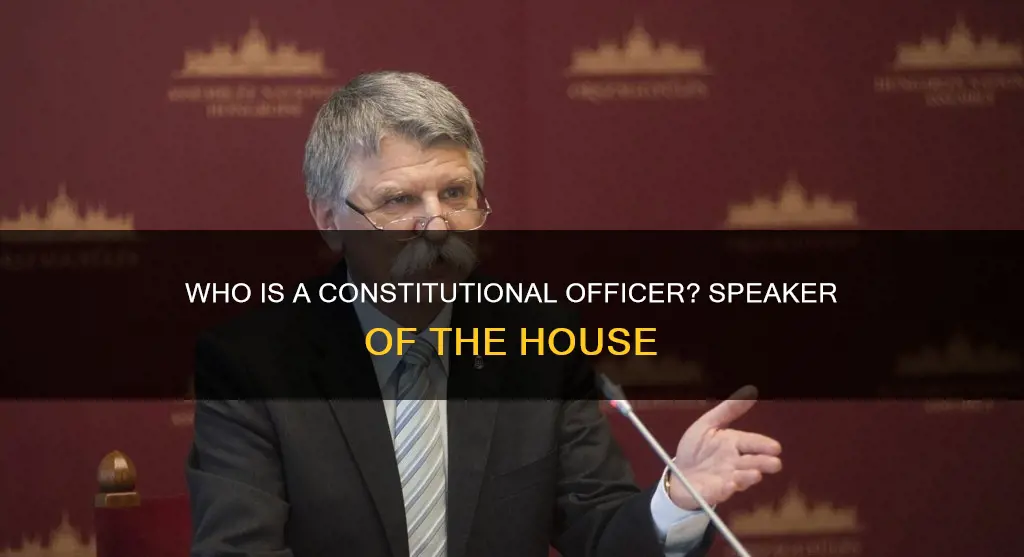 is the speaker of the house a constitutional officer
