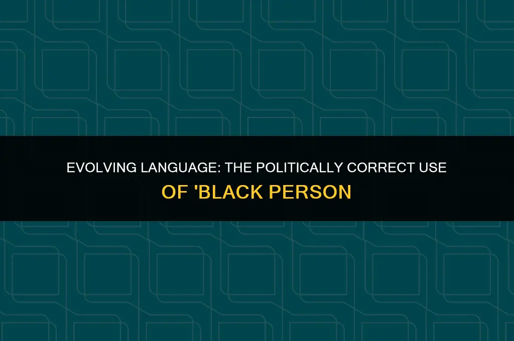 is the term black person politically correct