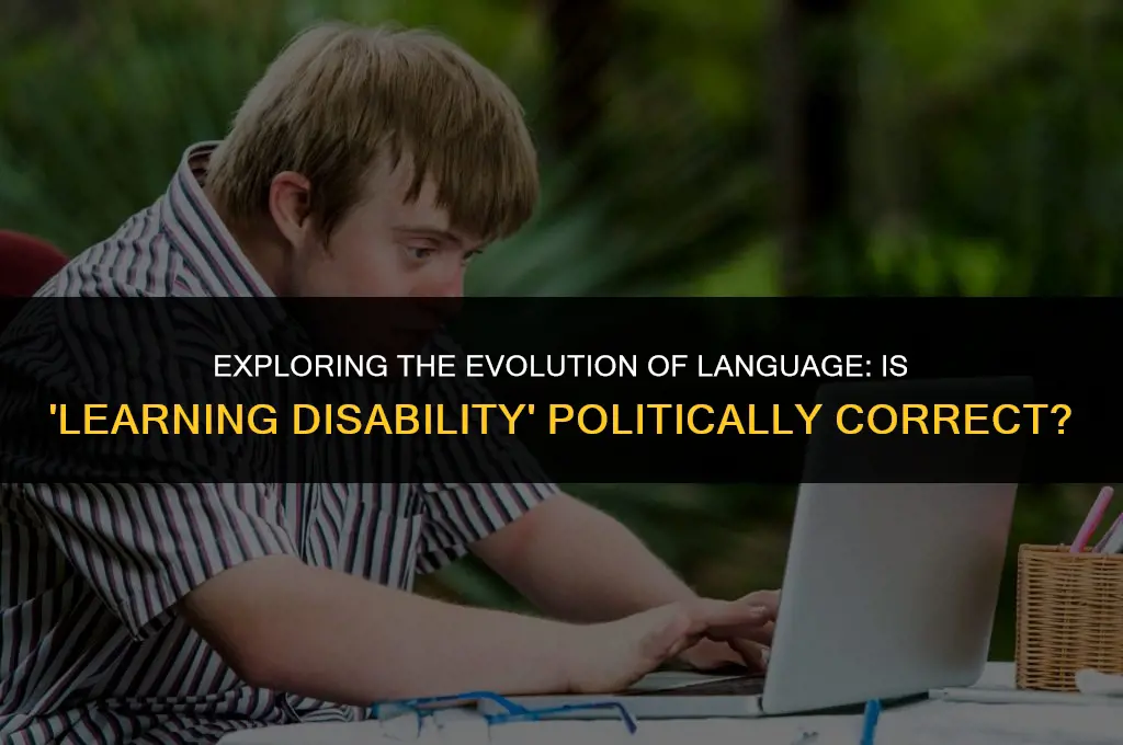 is the term learning disability politically correct