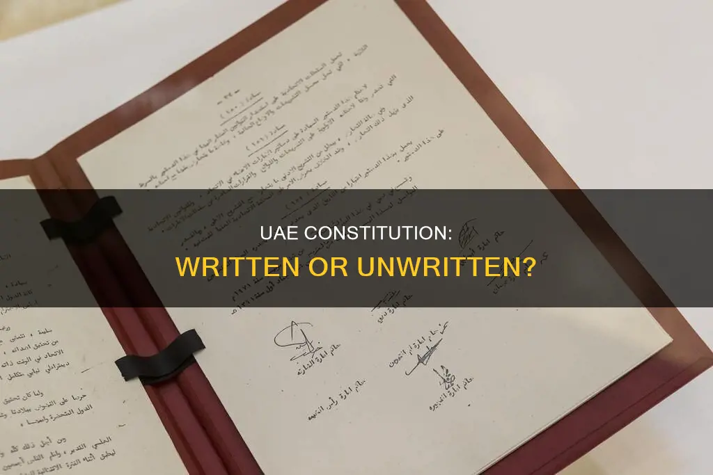 is the uae constitution written or unwritten