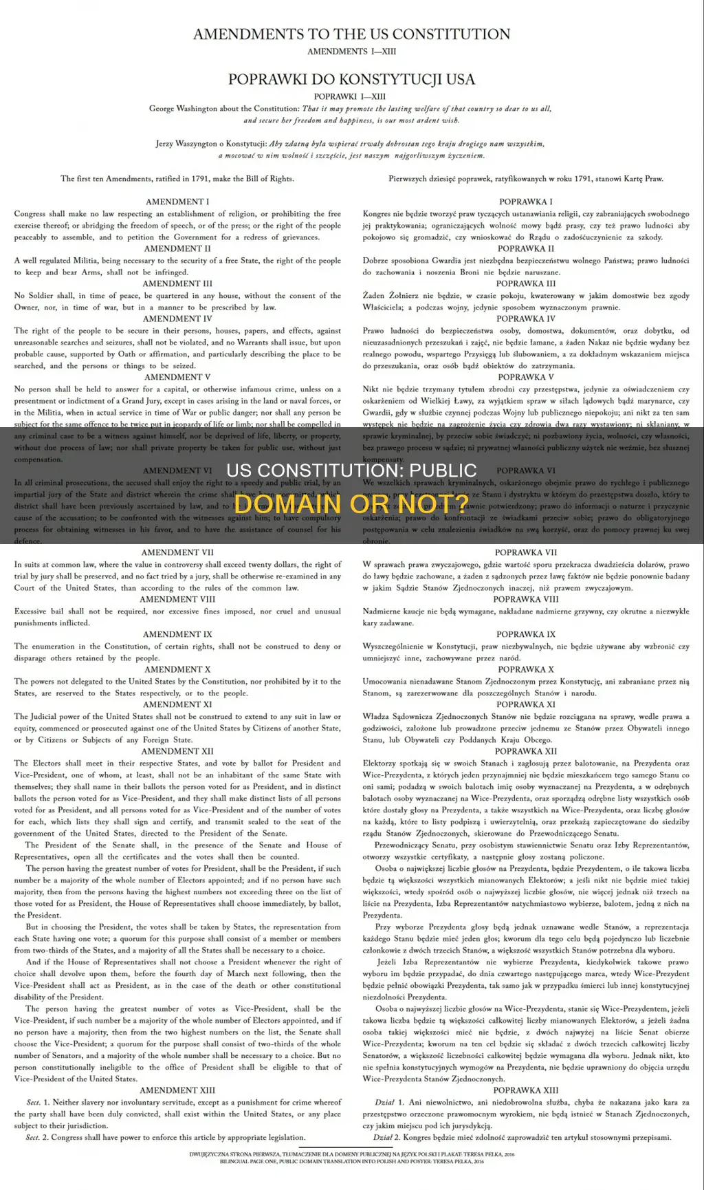is the us constitution in the public domain