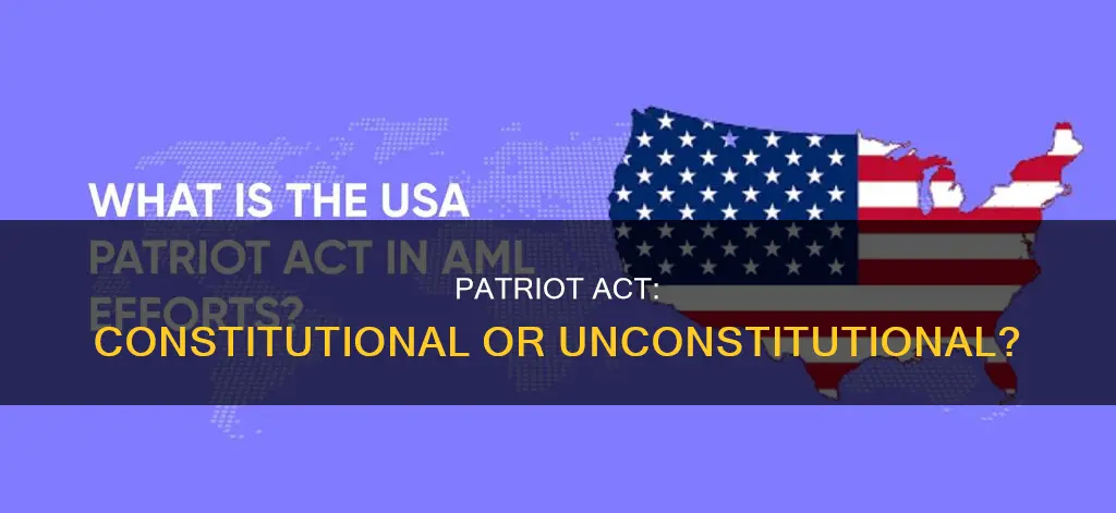 is the usa patriot act constitutional or unconstitutional
