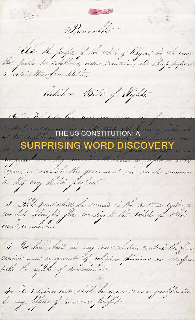 is the word erwction in the us constitution