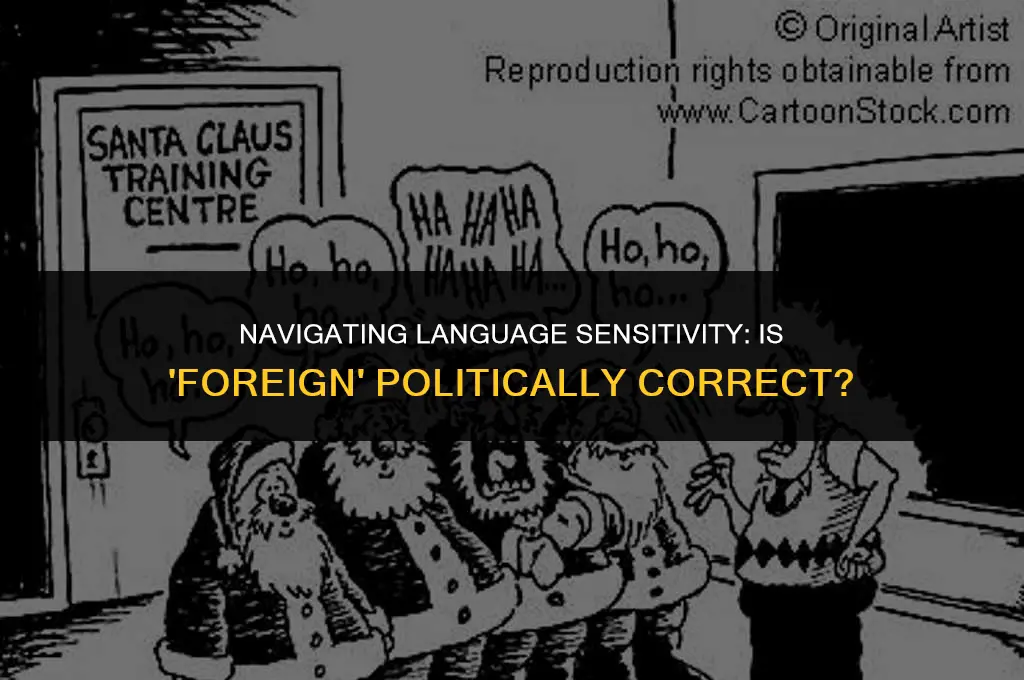 is the word foreign politically correct