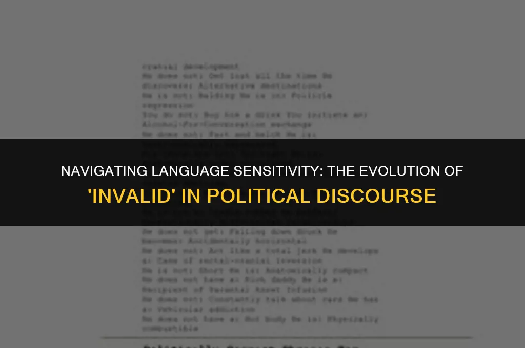 is the word invalid politically correct